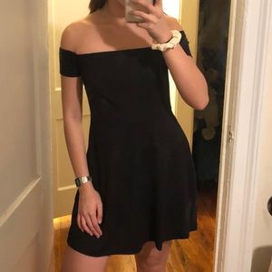 Free people black off the shoulder skater dress